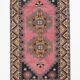 4x7 Handmade Pink Oushak Rug, 120x214Cm