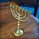 Bronze menorah, 7-branched chandelier, Israel, 1960s