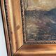 Antique original forest landscape oil painting c. 1910