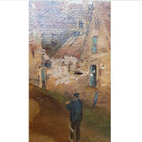 Oil on landscape canvas