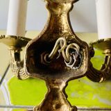 Paire d'appliques murales en laiton vintage