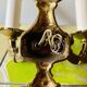 Pair of vintage brass wall sconces