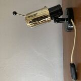 Vintage Zodiac wall lamp for Lita two-tone in black metal and brass 1950s