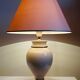 Ivory crackled earthenware lamp, in the style of vintage Le Dauphin.