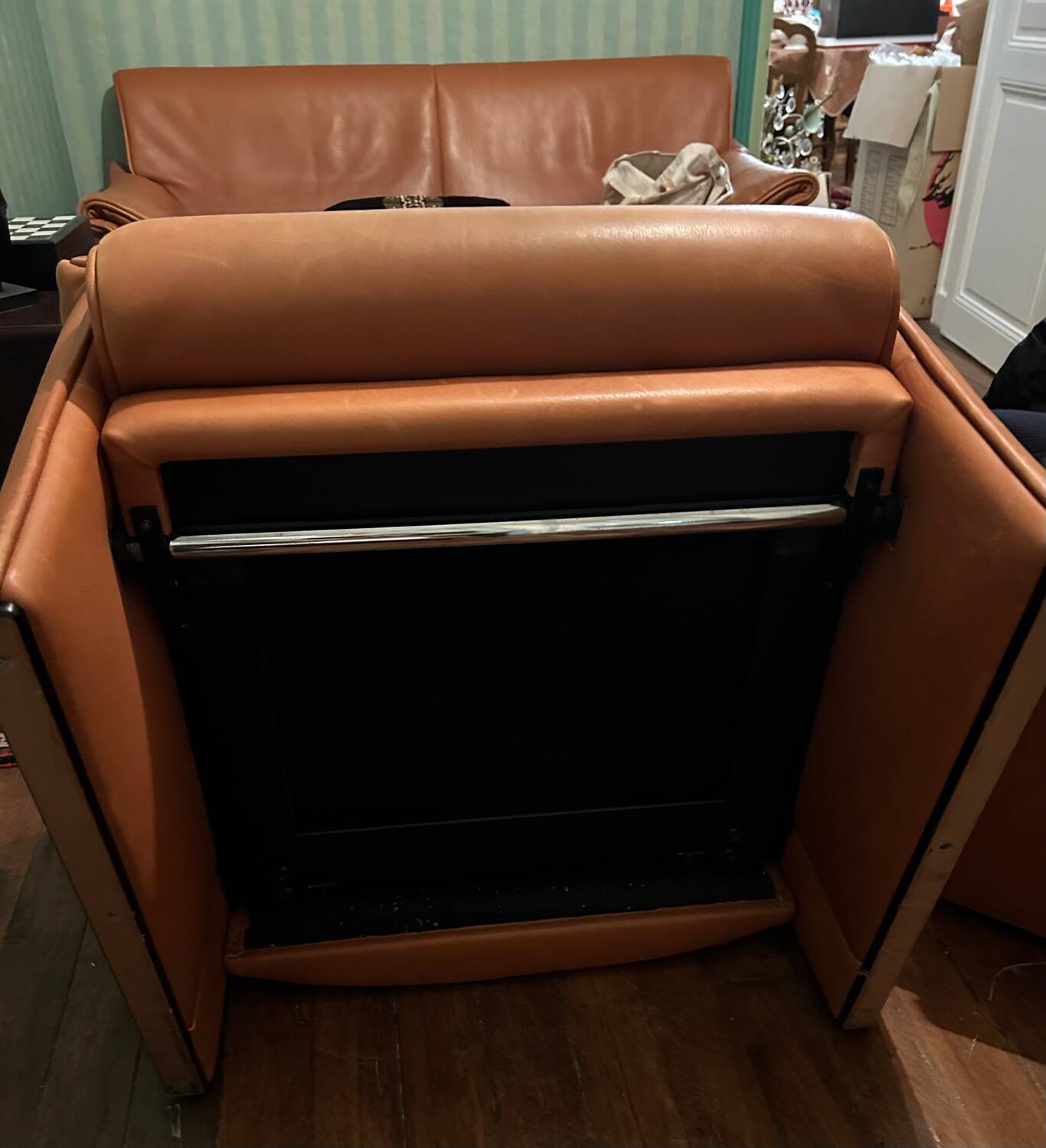 De Sede tan leather rocking chair