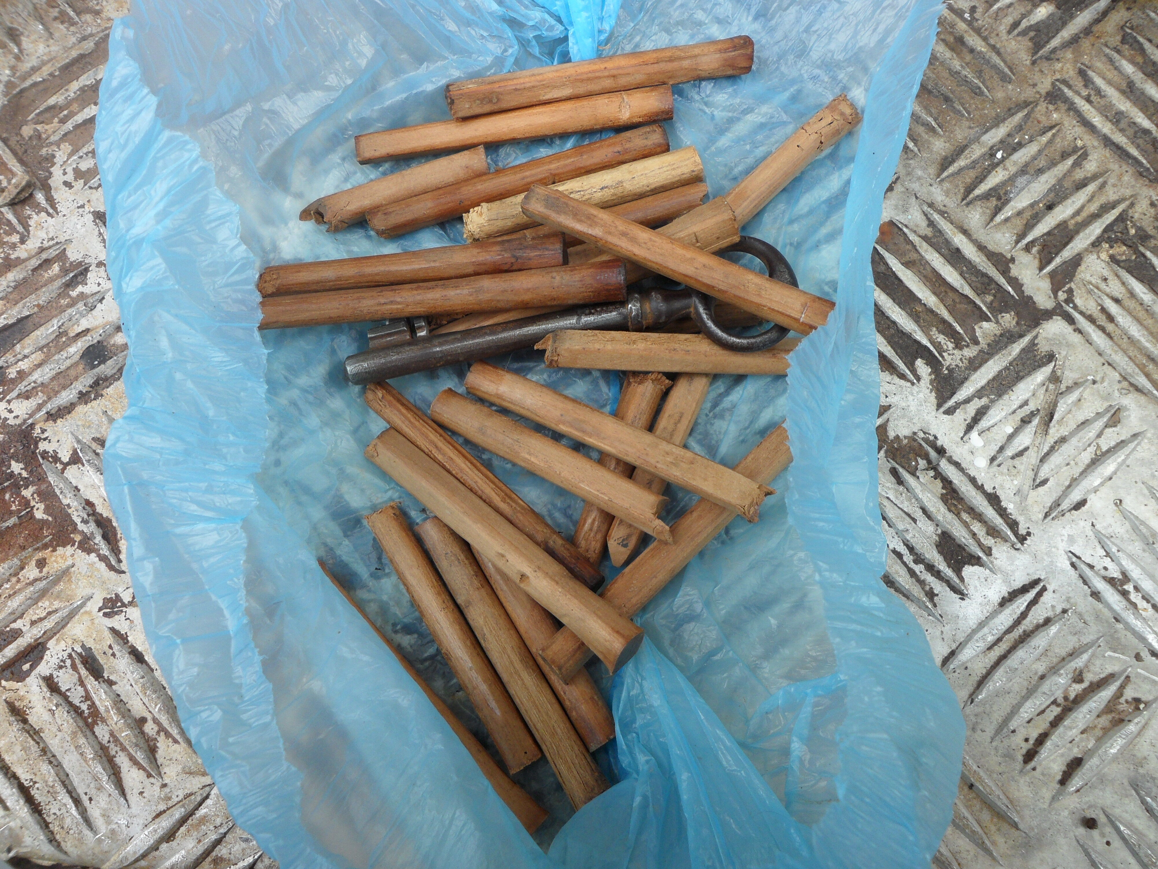 Old cabinet door with framing