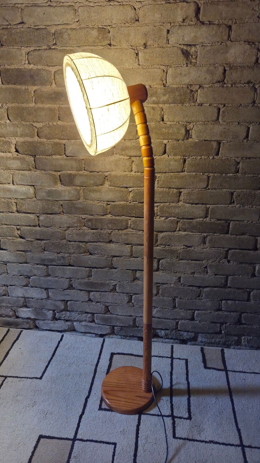 Danish pine floor lamp 1970