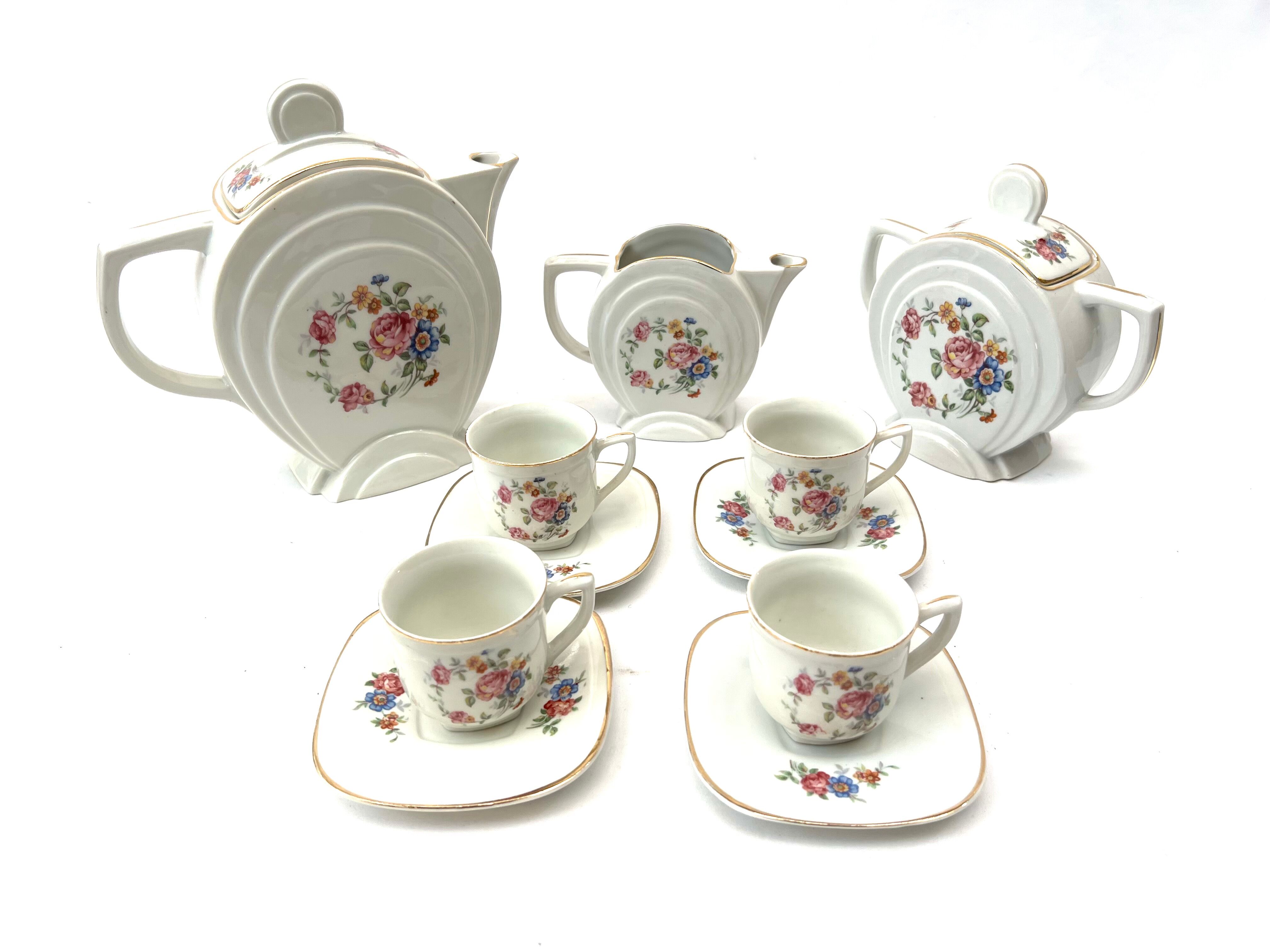 Art Deco porcelain tea coffee set