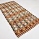 Tapis kilim turc Orientel 4x9, style géométrique, 132x280 cm