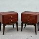 Pair of 1930s Art Deco bedside tables in rosewood.