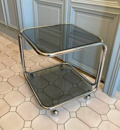 Table basse à double niveau des années 1970