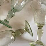 Set of 6 glasses of Biot signed 16cm 1960