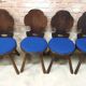 Lot of 6 vintage brutalist chairs from the 1970s.
