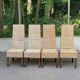4 dining chairs in natural woven rattan Rotin-Design France