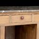 Exceptional pharmacy counter in solid pine and marble (19th century).