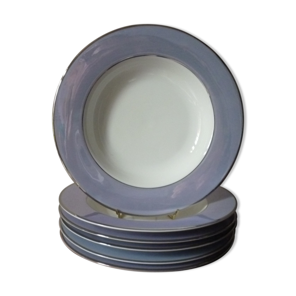 6 assiettes en porcelaine Sarah Création