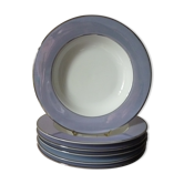 6 assiettes en porcelaine Sarah Création