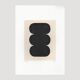 Duo de peintures noires sur papier - tableau abstrait signé Eawy