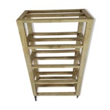 Patinated rolling shelf