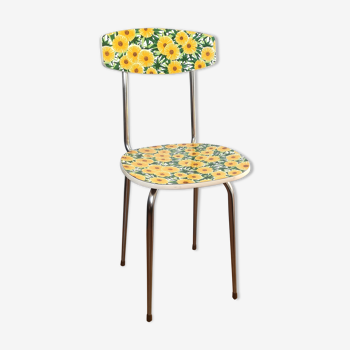 Formica Chair with flowers pattern