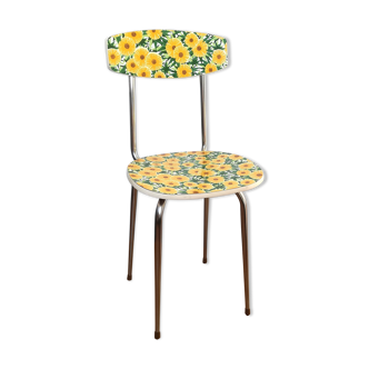 Chaise formica motif fleurs
