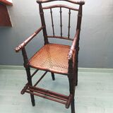 Art Deco caned children's high chair