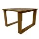 Vintage 1970s coffee table/side table, white oak slats slatted design