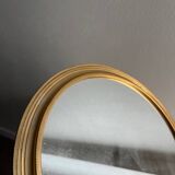 Vintage gold round mirror