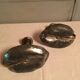 Pair of Art Nouveau-style "water lily" candlesticks
