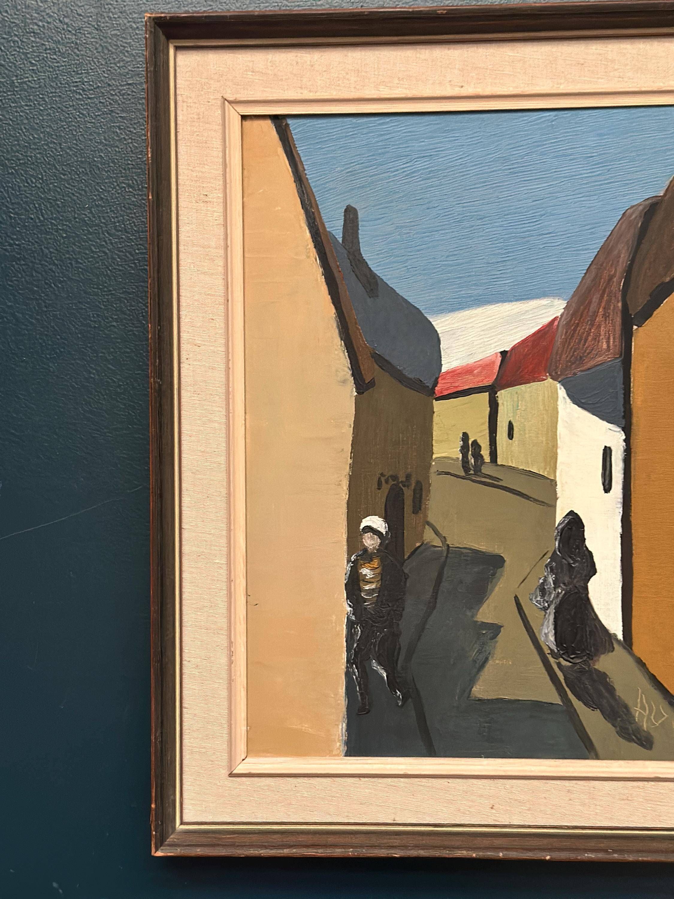 Original Swedish Oil on Canvas – “Alley” – Signed – Vintage & Framed