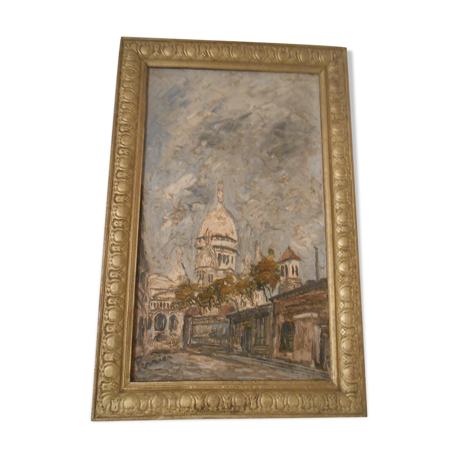 ancient oil on canvas by Perrier