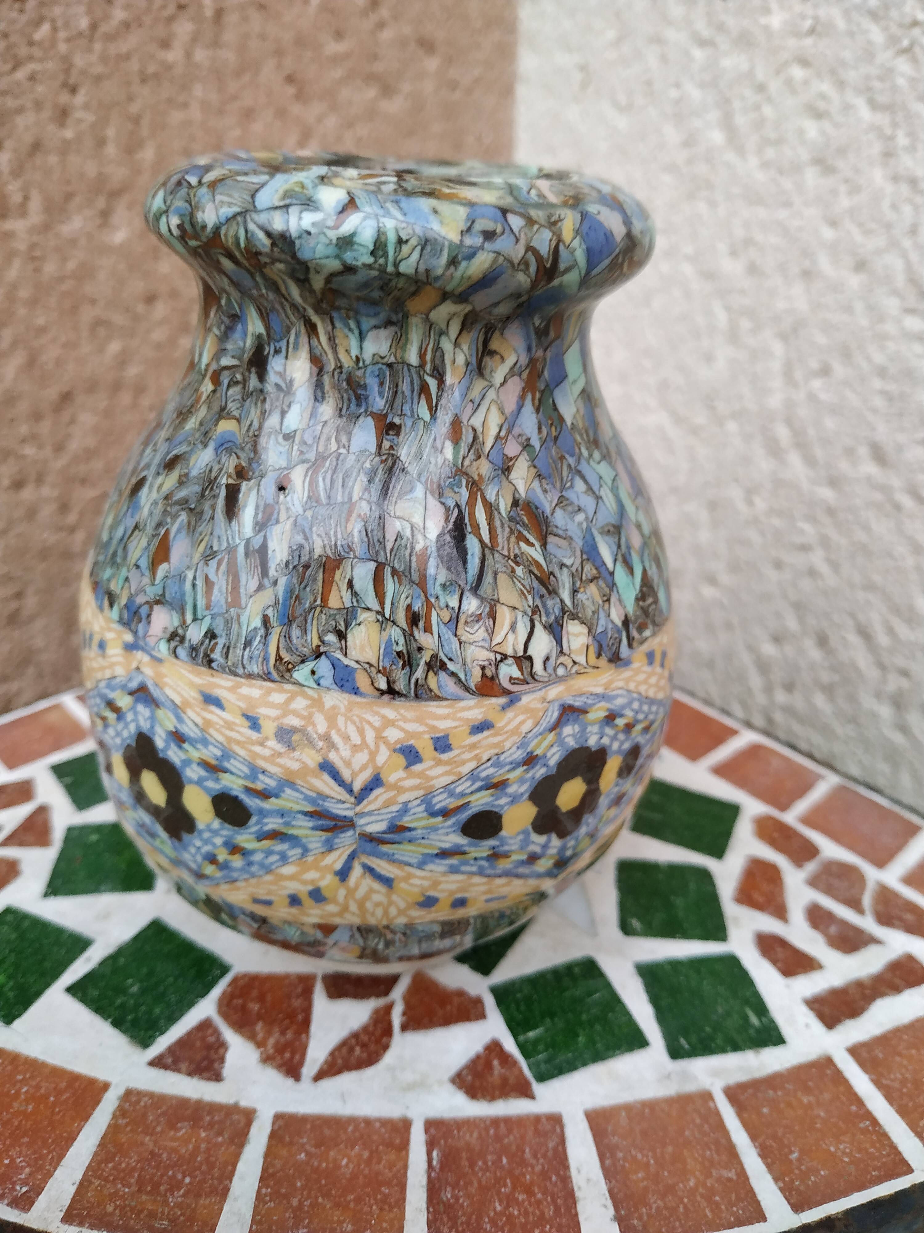Vase Vallauris signed Gerbino 11cm