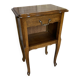 Antique nightstand louis xv style wood drawer + vintage case #e2