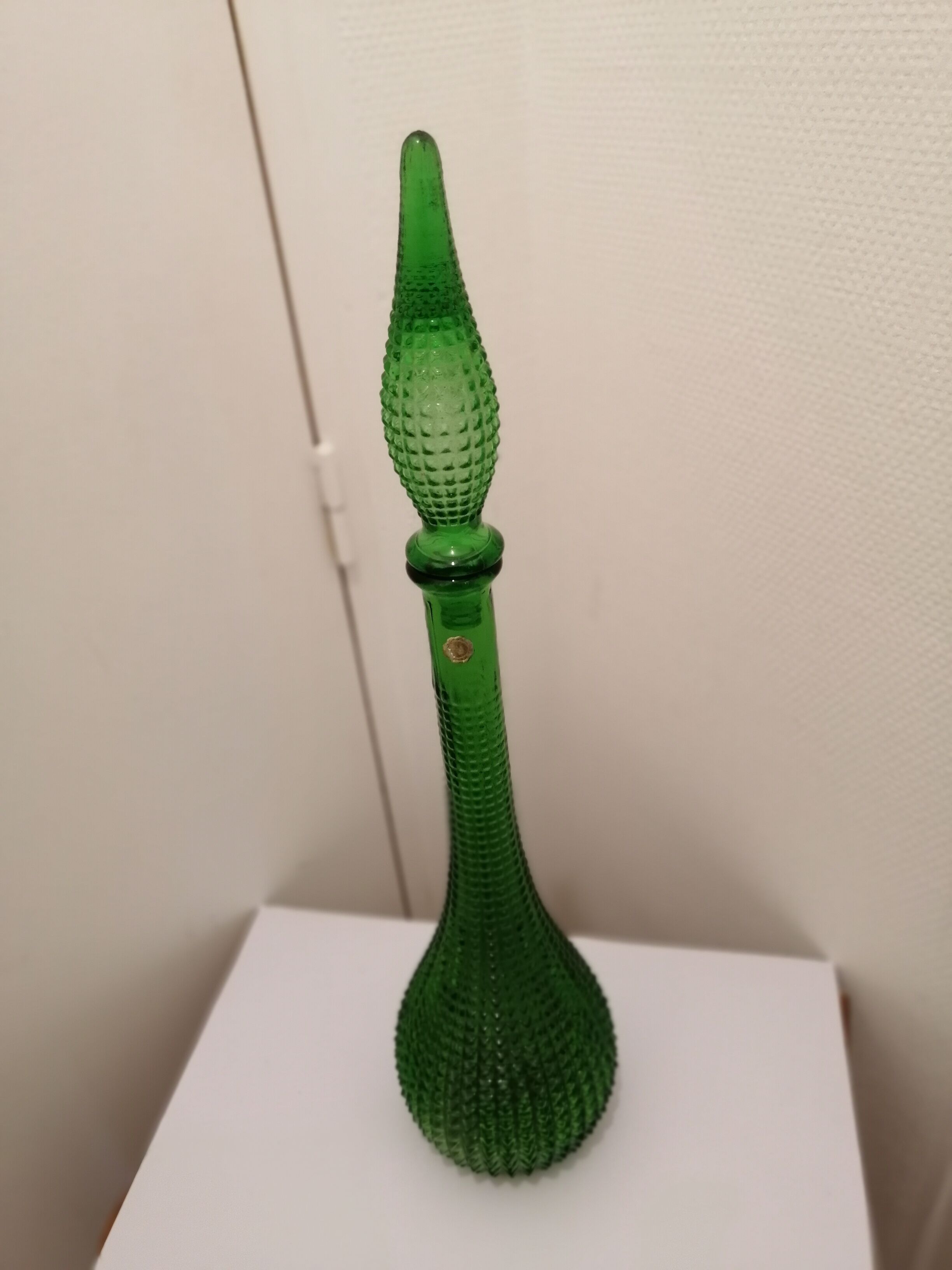 Italian green decanter