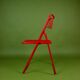 Red metal chair Ted Net Ikea vintage by Niels Gammelgaard