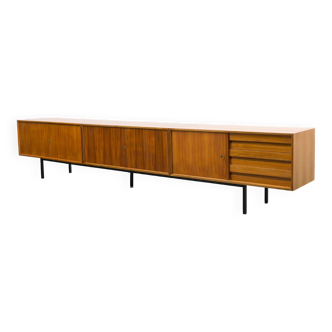 Vintage sideboard, walnut, restored, very large, 360cm