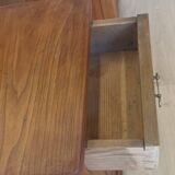 Old dressing table with triple mirror.