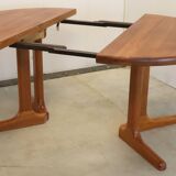 Ronde 1x verlengbare deense teak  Dyrlund eettafel 'Ommel'