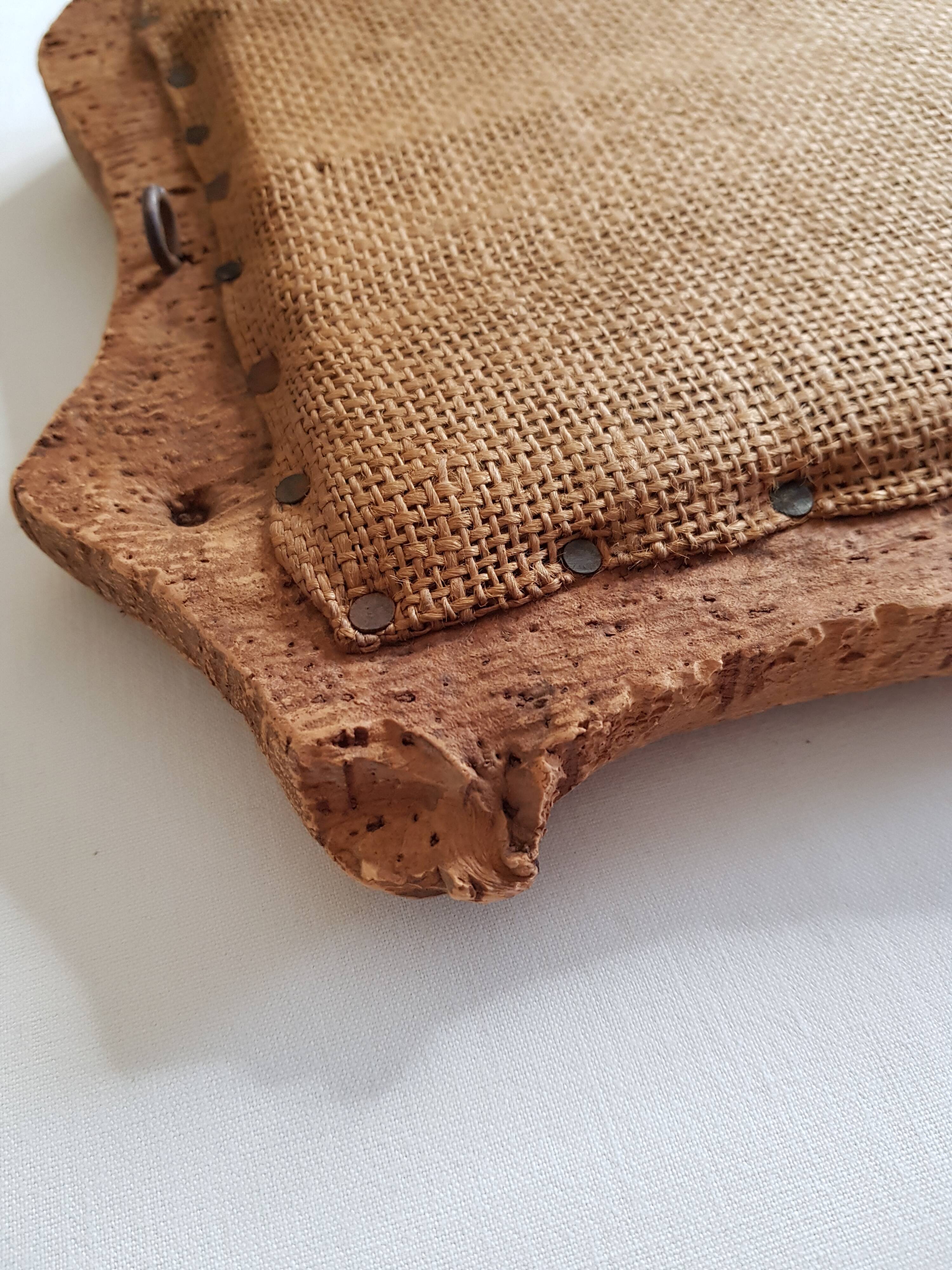 Rectangular mirror, cork frame, 60/70