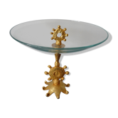 Sculptural cup bronze and glass Fondica stone casenove