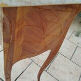 Pair of Louis XV style bedside tables with marble top