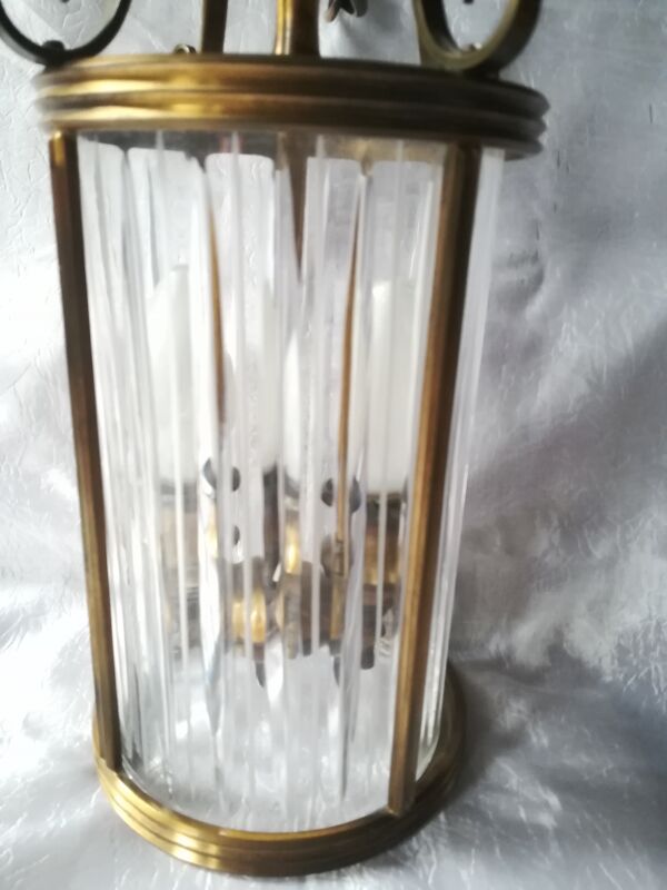 Lanterne en bronze et en cristal