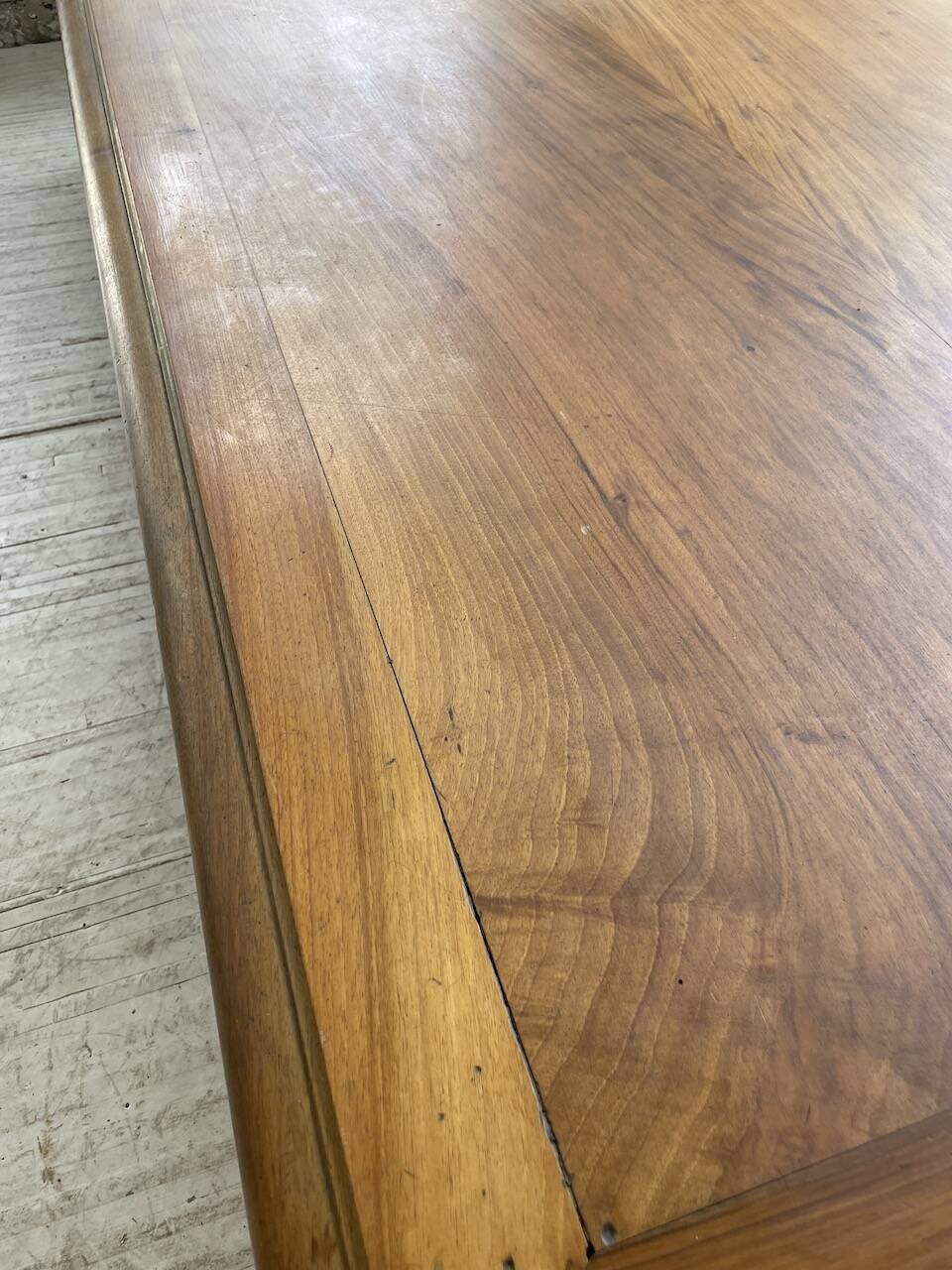 Solid walnut farmhouse castle table 1900 XXL