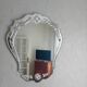 Beveled and chiseled mirror glass, art deco, 50s/60s