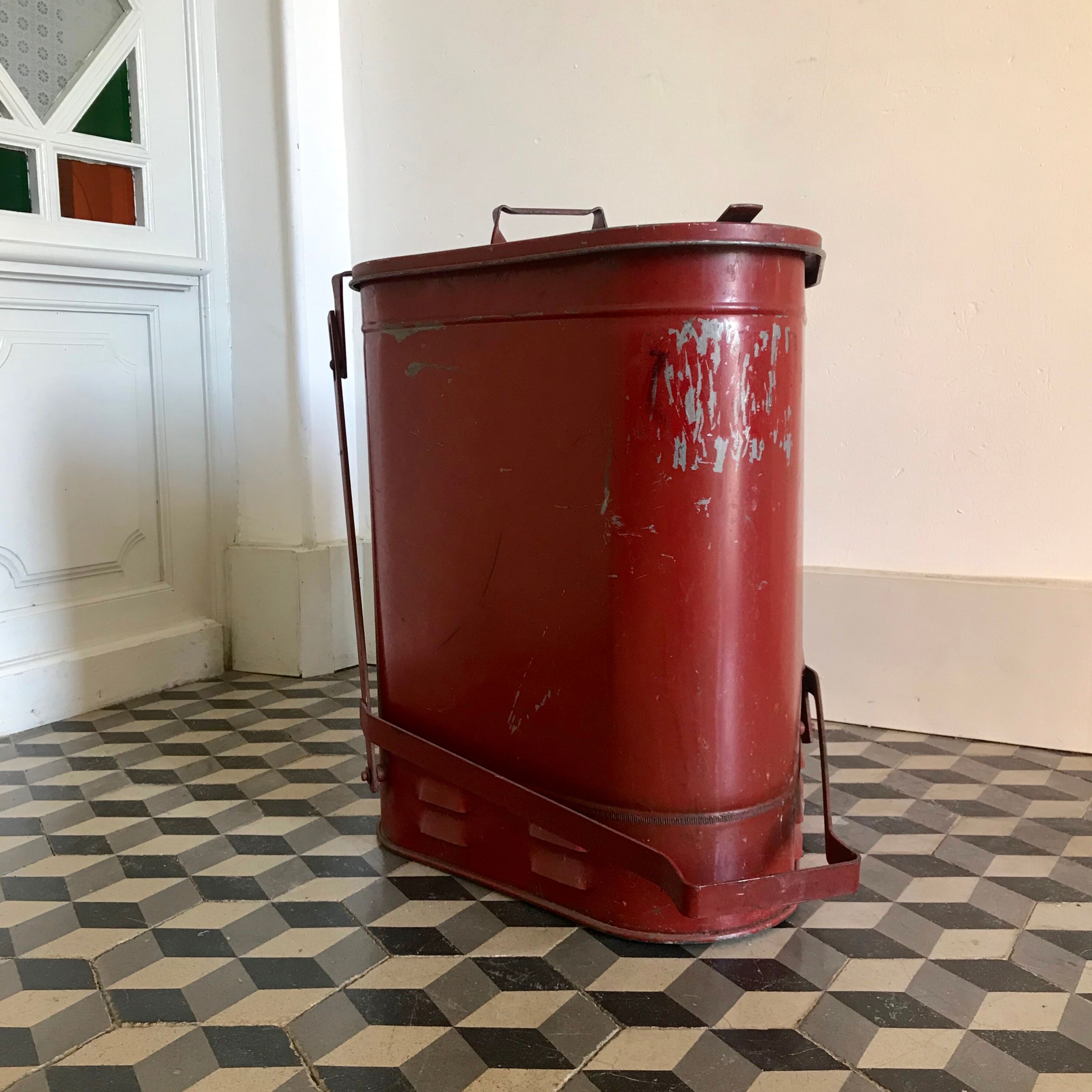 Metal firefighter's bin