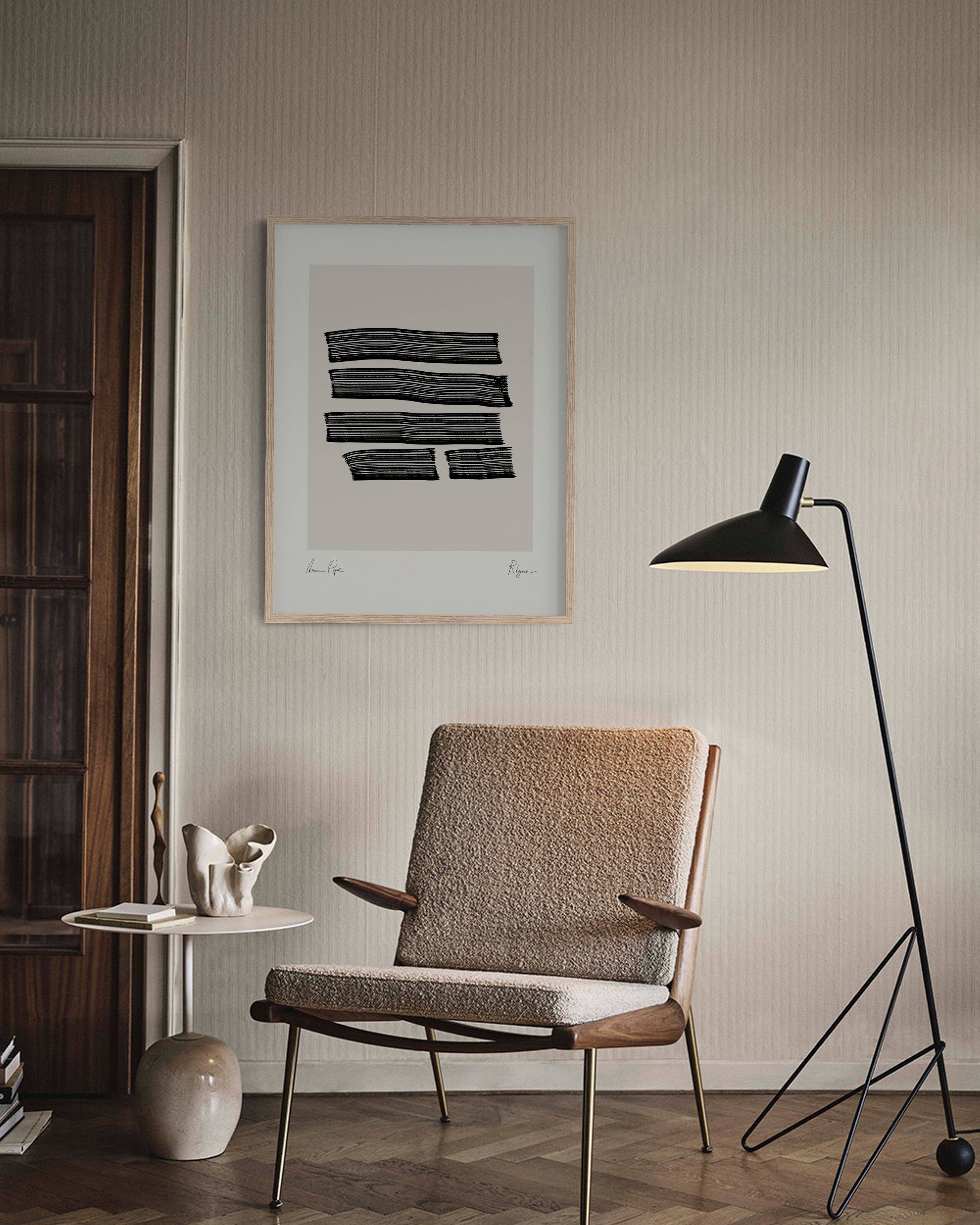 Abstract lines giclee print, 50x70cm