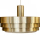 Aluminum and glass pendant light by Vitrika. Denmark 1970s