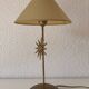 Hammered gilded bronze sun lamp from the 80s
