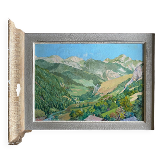 HSP painting "Drance Valley Haute Savoie Saint Jean D'Aleph" signed Molière