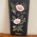 4 vintage flower plates